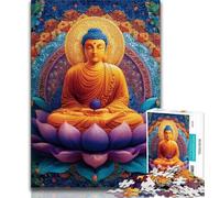 1000 Piece Jigsaw Puzzle for Adults And Teenagers Fantasy Buddha,Fun Games Wall Decoration Unique Birthday And Xmas Gifts 38x26cm