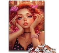 1000 Piece Jigsaw Puzzle for Adults And Teenagers Fantasy Flower Girl Staycation Kill Time with Fully Interlocking Randomly Shaped Pieces 50x75cm