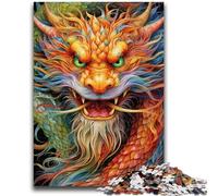1000 Piece Jigsaw Puzzle for Adults And Teenagers Fantasy Flying Dragon Puzzles,Educational Toy Funny Family Games Unique Home Decor (75x50cm)