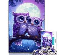 1000 Piece Jigsaw Puzzle for Adults And Teenagers Fantasy Owl Baby Puzzles for Teenagers,Quiz Game Wall Decoration Unique Birthday And Xmas Gifts 38x26cm