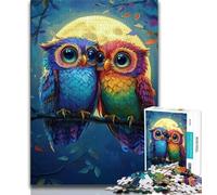 1000 Piece Jigsaw Puzzle for Adults And Teenagers Fantasy Owl Baby Puzzles for Teenagers,Quiz Game Wall Decoration Unique Birthday And Xmas Gifts 38x26cm