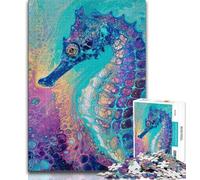 1000 Piece Jigsaw Puzzle for Adults And Teenagers Fantasy Seahorse Adult Puzzles,Educational Games Wall Decoration Unique Birthday And Xmas Gifts (size 38x26cm)