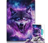1000 Piece Jigsaw Puzzle for Adults And Teenagers Fantasy Wolf,Fun Games Wall Decoration Unique Birthday And Xmas Gifts 38x26cm