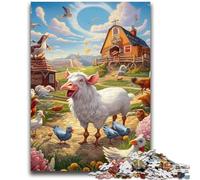 1000 Piece Jigsaw Puzzle for Adults And Teenagers Farm Animal Puzzles for Teenagers,Quiz Game Wall Decoration Unique Birthday And Xmas Gifts (50x75cm)