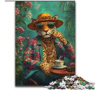 1000 Piece Jigsaw Puzzle for Adults And Teenagers Fashion Leopard, Family Game for And Unique Home Decor And Gifts for Age 14 (Size50x75cm)