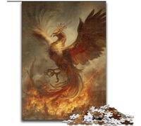 1000 Piece Jigsaw Puzzle for Adults And Teenagers Fire Phoenix, Challenging Game And Family Play with Fully Interlocking Randomly Shaped Pieces (size 50x75cm)