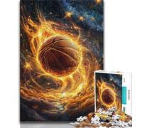 1000 Piece Jigsaw Puzzle for Adults And Teenagers Flame Basketball,Learning Educational Toys Family Games Enhance Love between Couples (75x50cm)