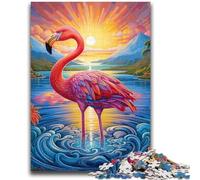 1000 Piece Jigsaw Puzzle for Adults And Teenagers Flamingo 1000 Pieces for Adults,Staycation Kill Time with Fully Interlocking Randomly Shaped Pieces (26x38cm)