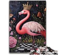 1000 Piece Jigsaw Puzzle for Adults And Teenagers Flamingo Queen Family Game Stress Reliever Difficult Challenge Artists Collection, Fine Art 26x38cm