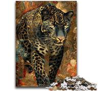 1000 Piece Jigsaw Puzzle for Adults And Teenagers Floral Leopard Toys Educational Games Stress Relieving Artists Collection, Fine Art 26x38cm