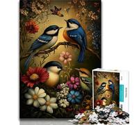 1000 Piece Jigsaw Puzzle for Adults And Teenagers Flower And Bird World,Challenging Game And Family Play with Matching Poster And Trivia Sheet (75x50cm)