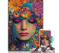 1000 Piece Jigsaw Puzzle for Adults And Teenagers Flower Beauty Facial Puzzles,Challenging Game Gifts for Is Ideal As A Gift for The Whole Family 50x75cm