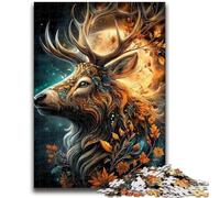 1000 Piece Jigsaw Puzzle for Adults And Teenagers Flower Deer for Age 14+ Intellectual Game Christmas Birthday Gifts 50x75cm