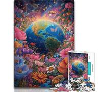 1000 Piece Jigsaw Puzzle for Adults And Teenagers Flower Earth,Educational Games Home Decoration Educational Game for Birthday,Chrismas (38x26cm)