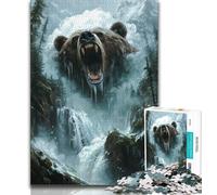 1000 Piece Jigsaw Puzzle for Adults And Teenagers Forest Brown Bear Landscape Teenager Puzzles,Family Educational Games Home Decoration Gift (size 38x26cm)