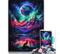 1000 Piece Jigsaw Puzzle for Adults And Teenagers Fox Under The Planet 1000 Pieces for Teenagers,Educational Games Home Decoration Suitable for Desktop Decoration (size 38x26cm)