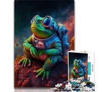 1000 Piece Jigsaw Puzzle for Adults And Teenagers Frog Space Astronaut 1000 Pieces for Teenagers,learning Educational Is Ideal As A Gift for The Whole Family (size 38x26cm)