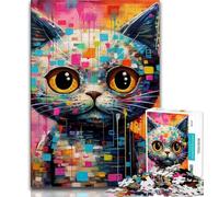 1000 Piece Jigsaw Puzzle for Adults And Teenagers Futuristic Cat Teenager Puzzles,Family Educational Games Home Decoration Gift (size 75x50cm)