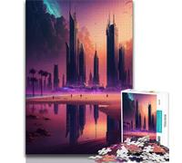 1000 Piece Jigsaw Puzzle for Adults And Teenagers Futuristic City Building Puzzles for Adults,Relax Games Is Ideal As A Gift for The Whole Family (size 75x50cm)