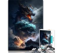 1000 Piece Jigsaw Puzzle for Adults And Teenagers Galaxy Art Flying Dragon Puzzles for Teenagers,Quiz Game Wall Decoration Unique Birthday And Xmas Gifts 38x26cm
