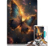 1000 Piece Jigsaw Puzzle for Adults And Teenagers Galaxy Butterfly Adult Jigsaw,Wishlist with Santa Claus for And Age 14 (size 75x50cm)