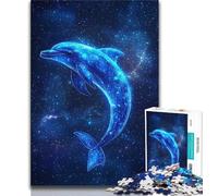 1000 Piece Jigsaw Puzzle for Adults And Teenagers Galaxy Dolphin 1000 Piece Jigsaw,for Educational Game Challenge Toy Deal As Gifts for The Whole Family 75x50cm