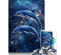 1000 Piece Jigsaw Puzzle for Adults And Teenagers Galaxy Dolphin Puzzles for Teenagers,Suitable for Desktop Decoration for And Age 14 (size 75x50cm)