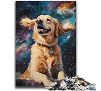1000 Piece Jigsaw Puzzle for Adults And Teenagers Galaxy Golden Retriever Teenager Jigsaw,with Matching Poster And Trivia Sheet for And Age 14 Years Up (38x26cm)