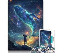 1000 Piece Jigsaw Puzzle for Adults And Teenagers Galaxy Whale,Educational Family Game Wall Decoration Unique Birthday And Xmas Gifts 38x26cm
