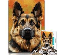 1000 Piece Jigsaw Puzzle for Adults And Teenagers German Shepherd 1000 Piece Puzzle,Interesting Stress Reduction Parent-child Interaction (size 38x26cm)