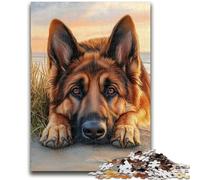 1000 Piece Jigsaw Puzzle for Adults And Teenagers German Shepherd Educational Games Home Decoration Educational Game for Birthday, Chrismas 26x38cm