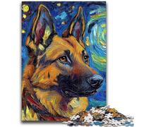 1000 Piece Jigsaw Puzzle for Adults And Teenagers German Shepherd Night Sky Challenging Game And Family Play Secret Santa Gifts 50x75cm