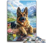 1000 Piece Jigsaw Puzzle for Adults And Teenagers German Shepherd Teenager Jigsaw,Decompressing Intellectual Educational Toy Birthday Gift (50x75cm)