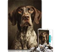 1000 Piece Jigsaw Puzzle for Adults And Teenagers German Shorthaired Pointer 1000 Piece Puzzle,Interesting Stress Reduction Parent-child Interaction (size 38x26cm)