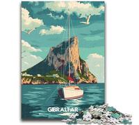 1000 Piece Jigsaw Puzzle for Adults And Teenagers Gibraltars Soaring Rock 1000 Piece Jigsaw,for Educational Game Challenge Toy Deal As Gifts for The Whole Family (26x38cm)