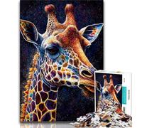 1000 Piece Jigsaw Puzzle for Adults And Teenagers Giraffe Ink Painting Teenager Puzzles,Family Educational Games Home Decoration Gift (size 38x26cm)