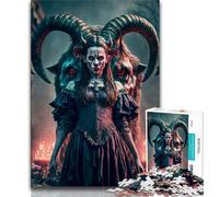 1000 Piece Jigsaw Puzzle for Adults And Teenagers Goat Devil Adult Puzzles,Home Decoration Toys for Age 14 Years Up 26x38cm