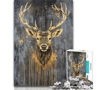 1000 Piece Jigsaw Puzzle for Adults And Teenagers Golden Deer Puzzles,Challenging Game Gifts for Is Ideal As A Gift for The Whole Family 50x75cm