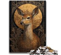 1000 Piece Jigsaw Puzzle for Adults And Teenagers Golden Deer Puzzles,Educational Toy Funny Family Games Unique Home Decor (38x26cm)