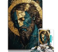 1000 Piece Jigsaw Puzzle for Adults And Teenagers Golden Fantasy Jesus,Help The Brain Exercise Addictive Toys to Cultivate Patience Perfect Decoration 75x50cm