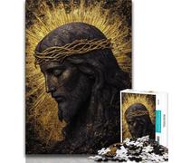1000 Piece Jigsaw Puzzle for Adults And Teenagers Golden Jesus,Learning Educational Toys Family Games Enhance Love between Couples (75x50cm)