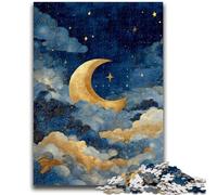 1000 Piece Jigsaw Puzzle for Adults And Teenagers Golden Moon Stress Reliever Difficult Challenge Enhance Love between Couples 50x75cm