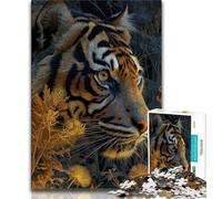 1000 Piece Jigsaw Puzzle for Adults And Teenagers Golden Tiger Adult Jigsaw,Wishlist with Santa Claus for And Age 14 (size 75x50cm)