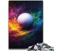 1000 Piece Jigsaw Puzzle for Adults And Teenagers Golf Puzzles for Teenagers,with Matching Poster And Trivia Sheet for Ages 14+ (50x75cm)