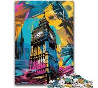 1000 Piece Jigsaw Puzzle for Adults And Teenagers Graffiti Big Ben for Age 14+ Intellectual Game Christmas Birthday Gifts 50x75cm