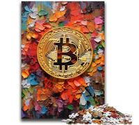 1000 Piece Jigsaw Puzzle for Adults And Teenagers Graffiti Bitcoin Adult Puzzles,Quiz Game Wall Decoration Unique Birthday And Xmas Gifts (75x50cm)