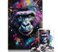 1000 Piece Jigsaw Puzzle for Adults And Teenagers Graffiti Chimpanzee,Toys Educational Games Stress Relieving Great Gifts And Toys 75x50cm