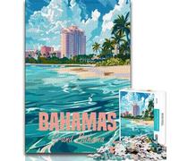 1000 Piece Jigsaw Puzzle for Adults And Teenagers Grand Bahama Bahamas,Learning Educational Toys Family Games Enhance Love between Couples (75x50cm)