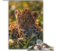 1000 Piece Jigsaw Puzzle for Adults And Teenagers Grassland Leopard, for 14+ Challenging Game As A Gift for The Whole Family And Friends (Size 26x38cm)