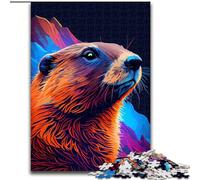 1000 Piece Jigsaw Puzzle for Adults And Teenagers Groundhog Marmot, Brain Teaser For Wall Decoration Unique Birthday And Xmas Gifts for for Age 14 (Size 26x38cm)